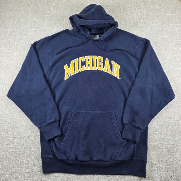 Steve & Barry's Other - Vintage Steve and Barrys Men XL Michigan Wolverines Hoodie Navy Blue Heavyweight